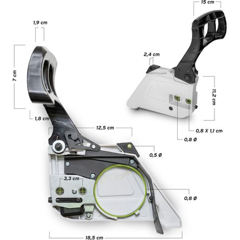Coperchio con  maniglia freno motosega 62cc