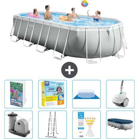 Prism Frame Pool Oval - 610x305x122 cm - 9-teilig S544