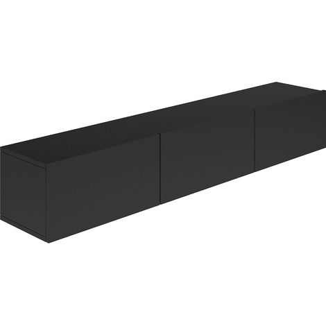 Meuble TV mural 3 portes 160 cm Idao Noir (1/5)