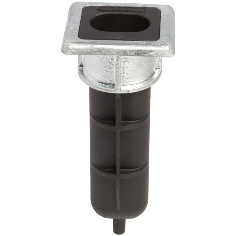 Locinox – Sabot de sol pour verrou – Bac en polypropylene – Base en acier galvanisé – Pour axe de Ø 20 mm maximum