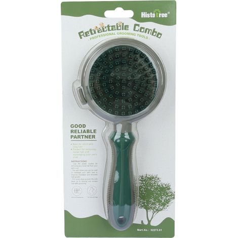 Peigne de toilettage pour animaux : outil automatique pour retirer les poils morts des chiens et des chats – Idéal pour le toilettage, le lavage et le massage retire les poils morts et le sous-poil ( (1/5)