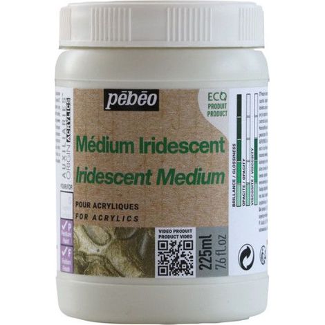Médium - Iridescent - Très pigmenté - Finition irisée - Acrylique - Pébéo Origin acrylics - 225ml (1/3)