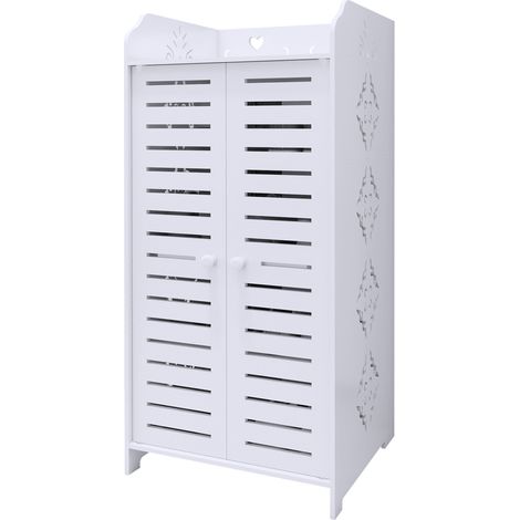 Meuble à chaussures Etagères Rangement 4 niveaux DIY Structure stable en PP Pour Rangement de 8 à 10 paires de chaussures (1/5)