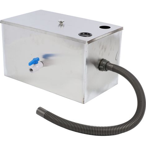 Séparateur d'eau et d'huile en acier inoxydable, entrée supérieure du piège à graisse, 500x300x295mm, intercepteur Commercial (1/5)
