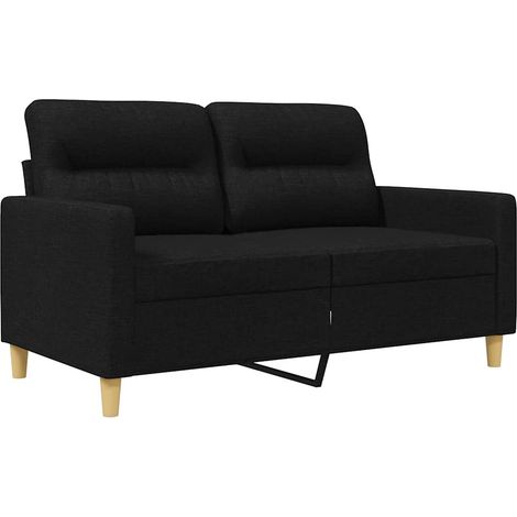 vidaXL 2-Sitzer Sofa Schwarz 120 cm Gewebe