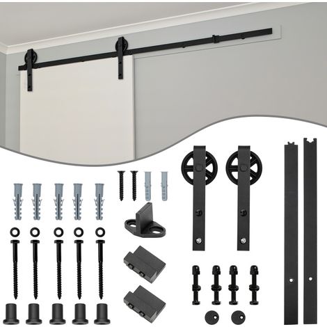 Randaco Sistema per porte scorrevoli Sistema a binario con binario da 183 cm per porte fino a 150 kg (1/5)
