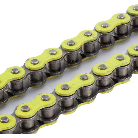 Chaîne colorée 420-106L pour quads Honda 90cc, 110cc et 125cc (Jaune) (1/4)