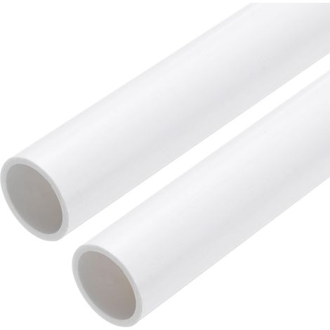 1 Pouce Tube Rigide PVC Tuyau Rond Tuyauterie Matériel Tuyauterie 21.4mm ID 25mm OD 9 Pouces Longueur Blanc Haute Résistance pour Tuyau D'Eau, Artisanat, Gainage Câble 2Pièces (1/5)