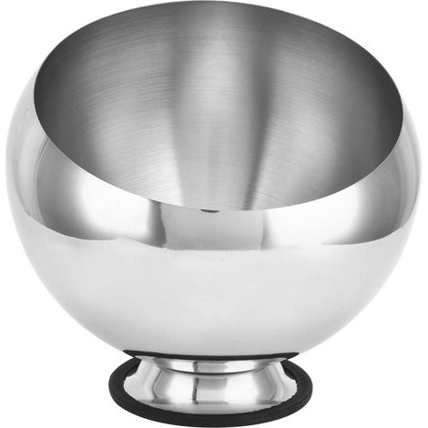 Bol à Condiments Inox pour Fondue, Récipient à Sauce avec Socle pour Restaurant Argenté (1/5)