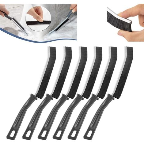 6 pièces Brosse Nettoyage,Brosse Toilette,Brosse Joint carrelage,Brosse Nettoyage Salle de Bain,Brosse de Nettoyage à Poils Durs pour Rainure Fenetre, Salle de Bain, Toilettes, Cuisine (1/5)