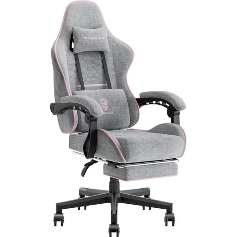 Dowinx Gaming Stuhl Bürostuhl Stoff Massage Kopfstütze Ergonomische Fußstütze (1/5)