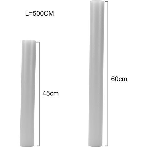 Wolketon 2er Set Schubladenmatte Einlegeböden Regale Antirutschmatte zuschneidbar 500 x 60cm+500 x 45cm.Transparentes Weiß (1/3)