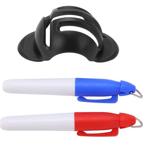 Doublure de balle golf pochoirs dessin marquage ligne outil d'alignement marqueur à 180 degrés pour le sport avec 2 marqueurs (1/5)