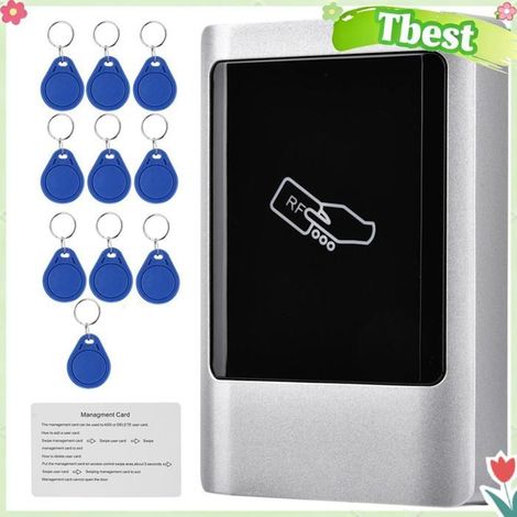 Tbest Lecteur de carte de porte Lecteur RFID extérieur Wiegand, gestion d'accès aux portes étanches, carte à bricolage badge CI (1/5)