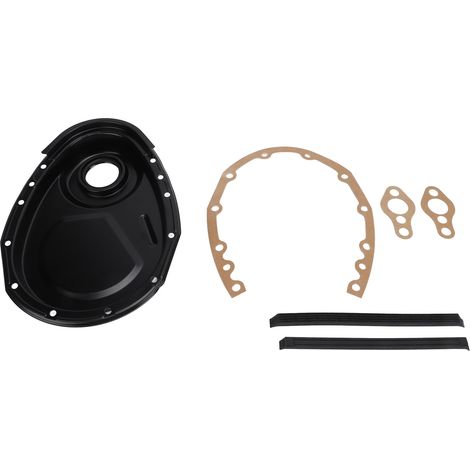 Kit de joint et boulons de couvercle de chaîne de distribution en métal pour moteurs SBC 283, 327, 305, 350, 383 et 400 (noir) (1/5)