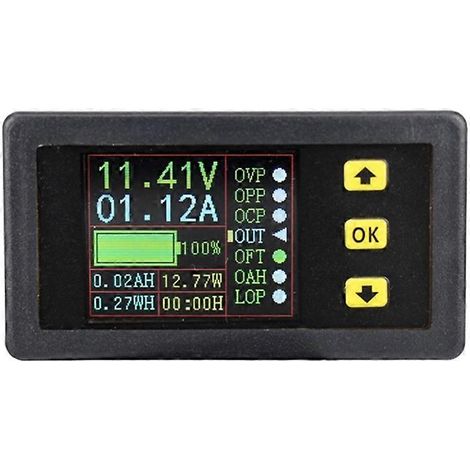 Moniteur de charge/décharge, ampèremètre, voltmètre, capacité de la batterie, ampère-heure, watt-heure (1/5)