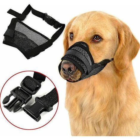 Muselière pour chien, masque de toilettage et de mastication ajustable, empêche les morsures - S