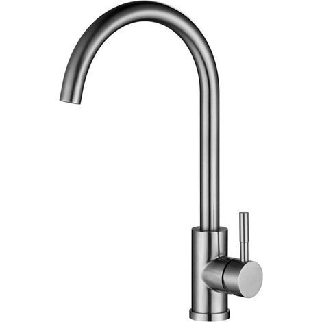 Kitchen mixer tap, 304 stainless steel, swivel, mixer tap, kitchen sink faucet, lead-free mixer tap (1/5)