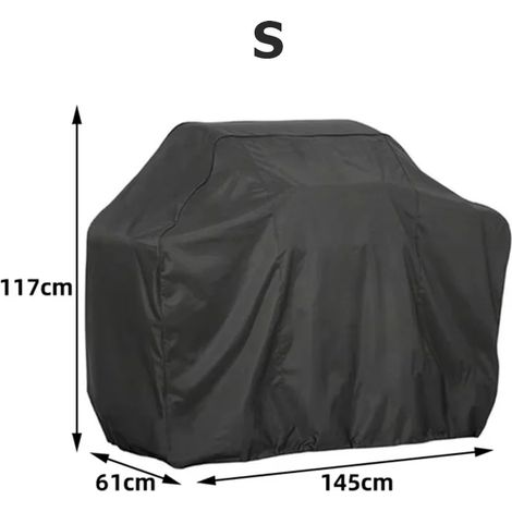 (61x117x145cm) Housse pour barbecue, anti-poussière, imperméable, épaisse. (1/5)