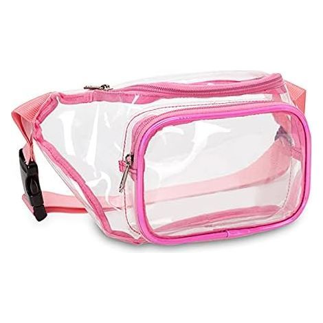 Transparente, wasserdichte Bauchtasche (rosa)