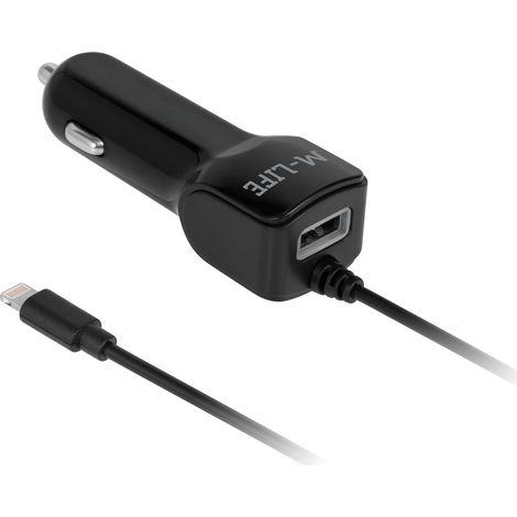 M-Life Lightning+USB 2100 mA Kfz-Ladegerät (1/2)