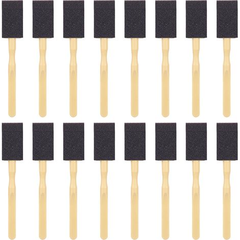 16 Pièces Pinceau en Mousse, 1 Pouces Outil à Eponge pour Peinture, Pinceau Mousse avec Manche en Plastique, pour Manuelles, l'Application de Colle, Peinture, Teindre et Étaler, Travaux Manuels (1/5)