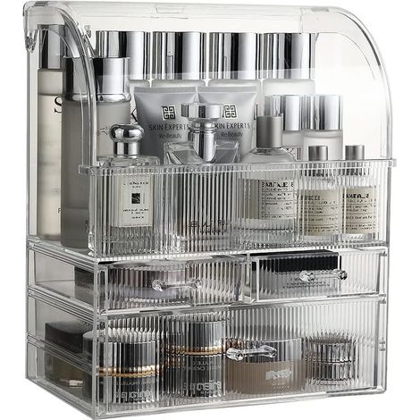 Grand organiseur de maquillage professionnel – Boîte de rangement pour salle de bain avec tiroirs, présentoir de cosmétiques