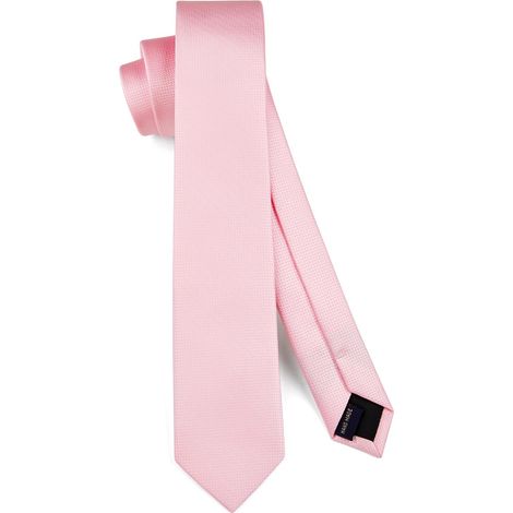 Herrenkrawatte 6 cm – 1 Stück – Seide und Polyester – Extra schmales, elegantes Design – Büro, Hochzeit, Party – Schwarz, Blau, Grau (1/5)