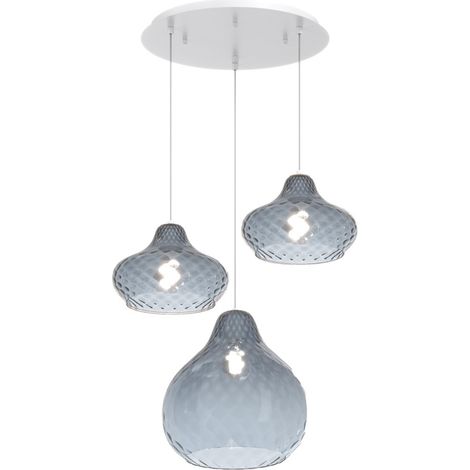Lampadario vetro colorato top light dress 1191 bi s3 tmix za e27 led lampada soffitto moderna