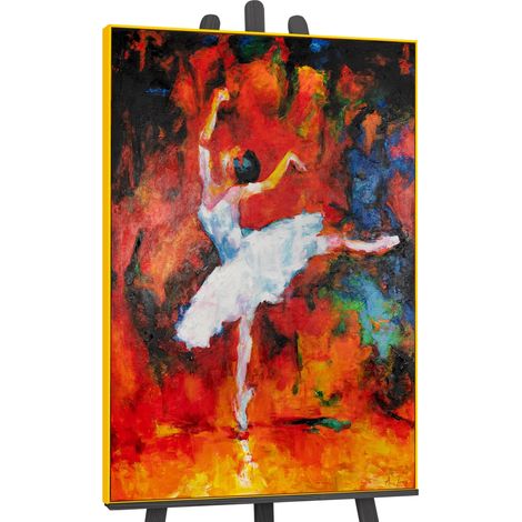 Gemälde Magisches Ballett Rahmen Rot 120x80 cm (1/4)