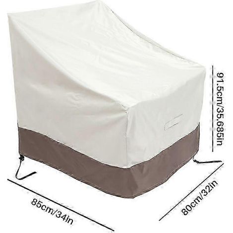 Lot de 2 housses pour chaises de patio, 79 x 84 x 91 cm, housses de mobilier de jardin imperméables et résistantes en tissu 420D (1/5)