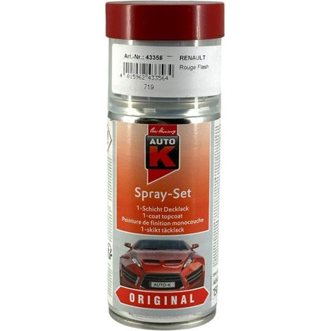 Bombe de peinture carrosserie - Renault - 719 - Rouge flash - 150 ml - Auto K