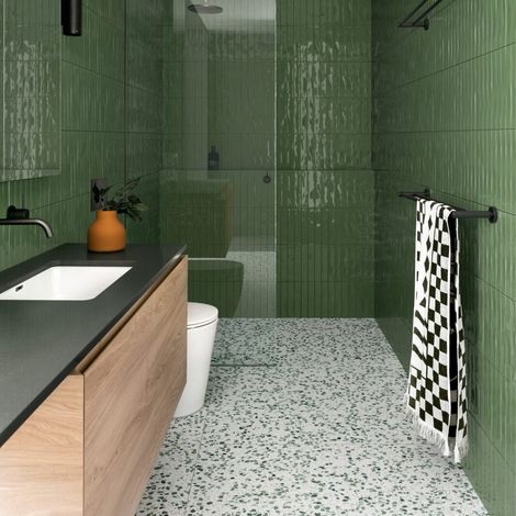 Carrelage Effet Terrazzo FRAMMENTO 60x60 cm Macro Verde (1/4)