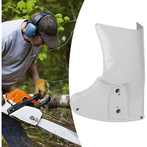 Passend für Stihl MS070 und 090 Kettensägen: Späneschutz, Seitenabdeckung für die Kettenführung und Seitenabdeckung für das Kettenrad. (1/5)