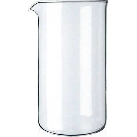 1 Verre de rechange pour cafetière à piston, 8 tasses, 1 litre, diamètre 10 cm, verre borosilicate (1/5)