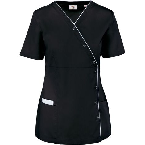 Cappotto di servizio in policotone da DONNA con bottoni a pressione WK. Progettato per funzionare Nero L