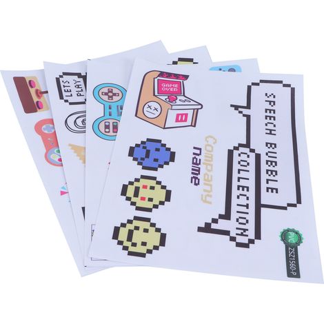Stickers muraux autocollants en PVC à motifs de dessins animés pour chambre ou salle de jeux.