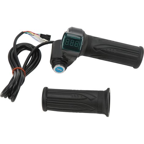 Poignée d'accélérateur électrique pour vélo avec écran LCD vert - 2 unités (1/5)