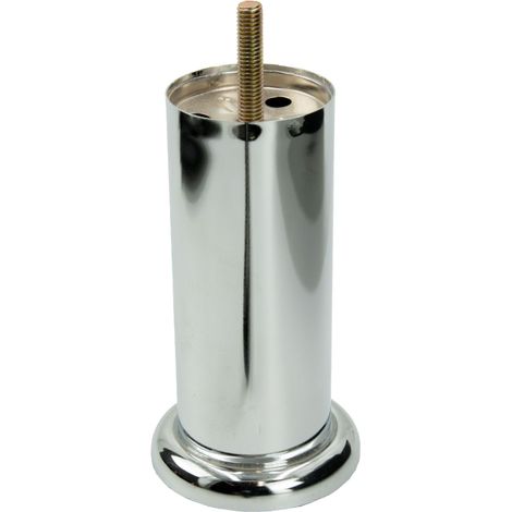 Pata recta para mueble, cromo plateado, altura 13 cm (1/2)
