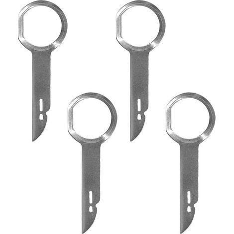 Kit de 4 clés de démontage d'autoradio, outil de démontage, autoradio universel, clé de démontage en acier inoxydable (1/5)