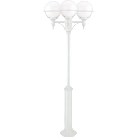 Columna clásica 3 brazos CLIC-CLAC GLOBO IP43 E27 3x42W 1920mm Blanco (1/2)