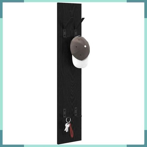 874460 Porte-manteau mural Montage mural Chêne noir 20 x 1.5 x 100 cm (1/5)