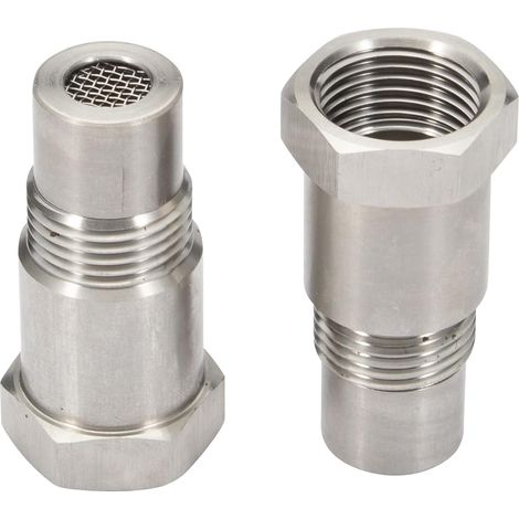 Lntyq Lot de 2 rallonges de capteur détrompeur lambda M18 x 1,5 mm avec filtre O2 capteur d'oxygène adaptateur de sonde lambda 45 mm pour système d'échappement de voiture accessoires M18 x 1,5 mm (1/5)