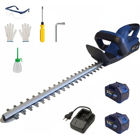 Tagliasiepi a Batteria 21V 3.0Ah con Kit Completo e 2 Batterie