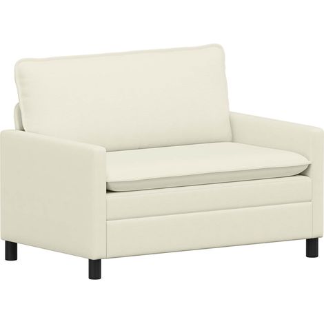 Canapé Crème 126 x 81 x 87,5 cm Tissu vidaXL (1/5)