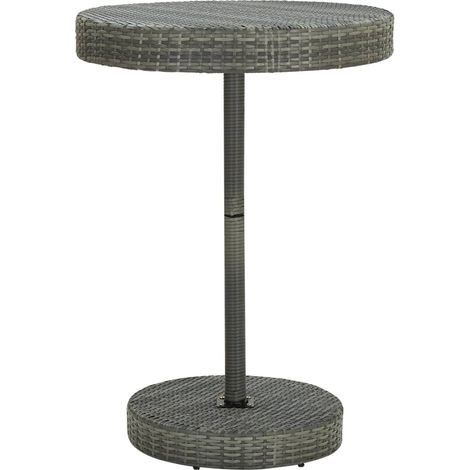 vidaXL Tavolo da Giardino Grigio 75,5x106 cm in Polyrattan (1/4)