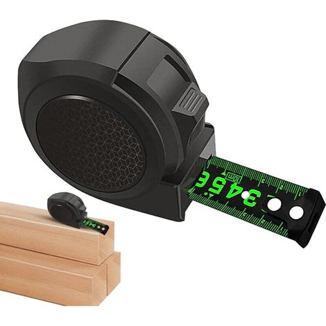 Fluoreszierendes Stahl-Maßband, fluoreszierendes Präzisions-Maßband für dunkle Nächte, digitales Maßband, gut ablesbares, selbstverriegelndes Edelstahl-Maßband, einziehbar