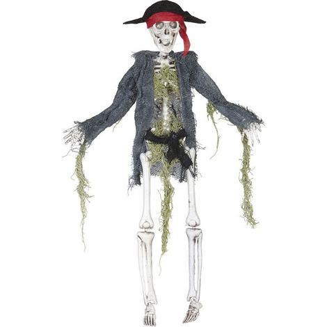 Décoration zombie pirate 42 cm Halloween - Gris