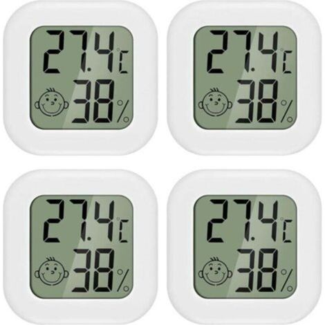 4 pièces Mini LCD Thermomètre Hygromètre Interieur Termometre Maison Convient pour Les Chambres D'enfants,Les Chambres de Personnes âgées etc