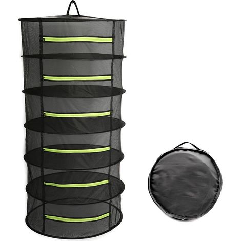 Filet de séchage à 6 couches pour plantes, panier de séchage pour herbes, panier à vêtements pliable (1/5)